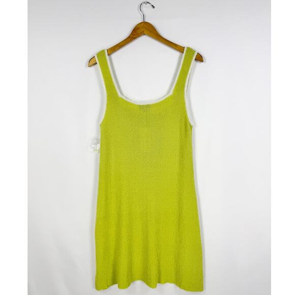 Mod Cloth Women's Matcha do About Nothing Sweater Dress Large Lime Green - Picture 9 of 15